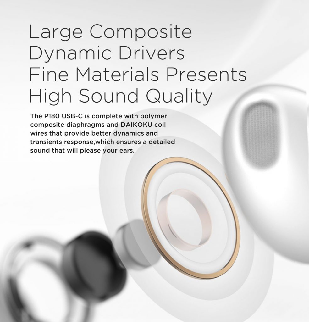 Edifier P180 USB-C Wired Hi-Res Earphone | Edifier Indonesia